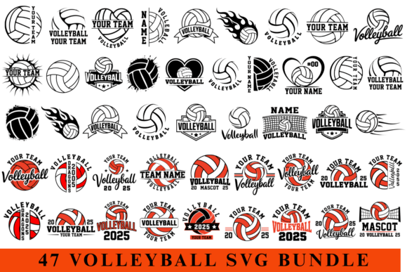 47 Volleyball Svg Bundle Graphics for Crafts