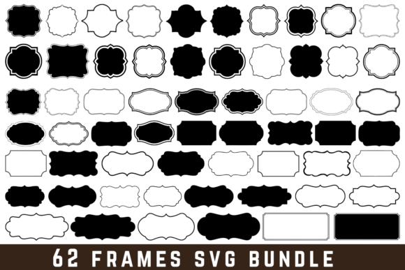 62 Frames Svg Bundle Graphics for Crafts