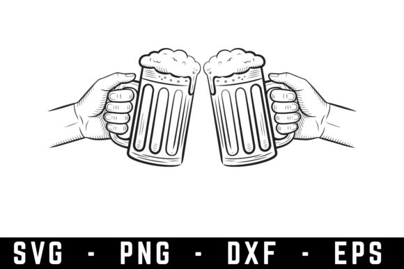 Beer Glasses Svg Cut File