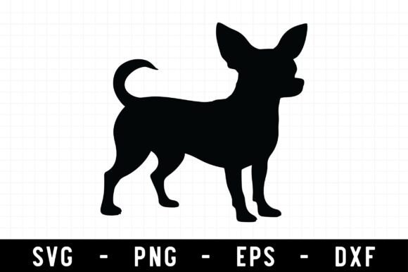Chihuahua Dog Silhouette Graphic for Crafts and Branding