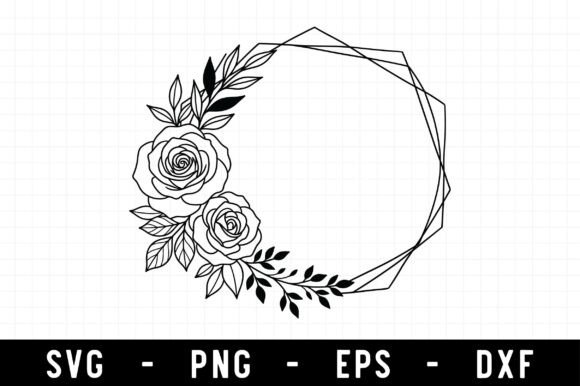 Circle Floral Wreath Svg