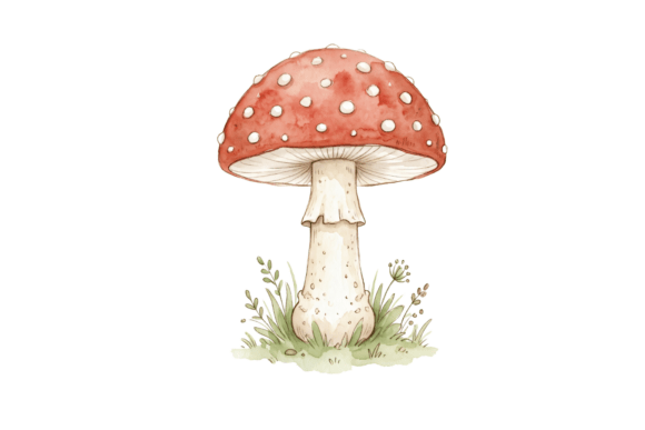 Cute Mashroom Graphics for Crafts and Branding