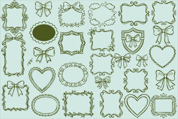 Hand Drawn Frame Clipart Bundle for Graphics and Illustrations