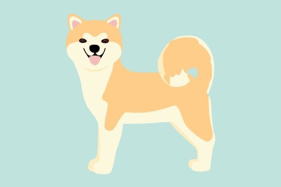 Shiba Inu Dog Vector Clipart Graphics for Digital Selling