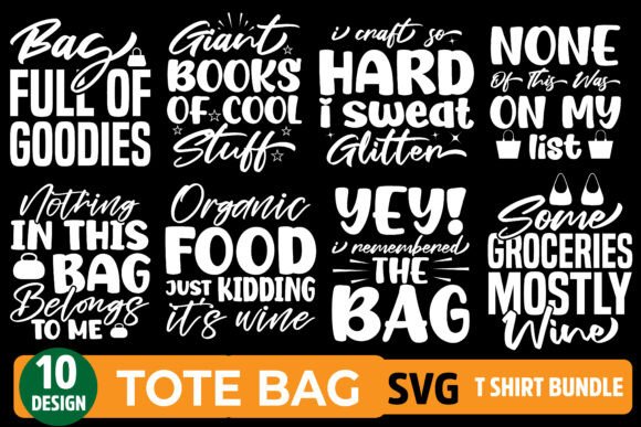 Trendy Tote Bag SVG Bundle for Graphics and T-Shirt Designs